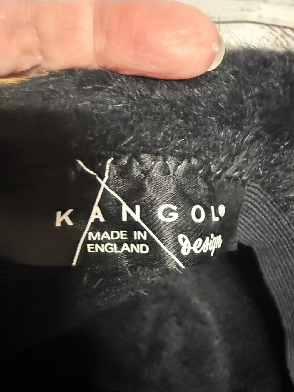 Kangol Vintage Black Fuzzy Angora Fur Bucket Hat
